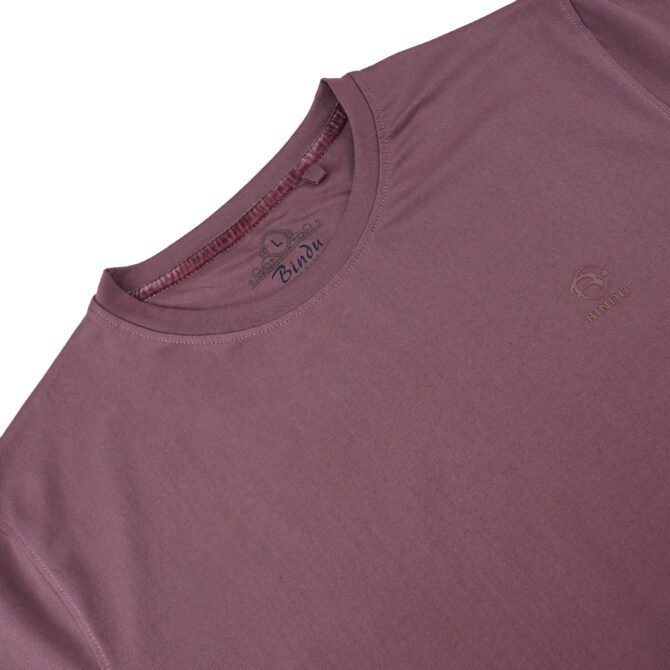 Bindu Premium Solid Color T-Shirt (Muted Purple / Mauve) - Image 2