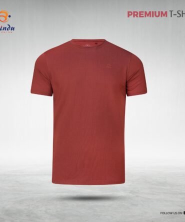 Bindu Premium Solid Color T-Shirt (Terracotta/Reddish-Brown)
