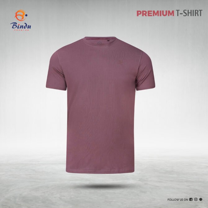 Bindu Premium Solid Color T-Shirt (Muted Purple / Mauve)